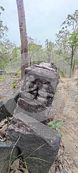 Stone carved ancient historic sculpture