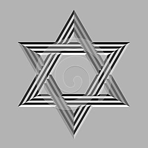 Stone carved david star