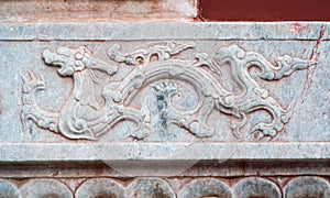 Stone carved dragon (loong )