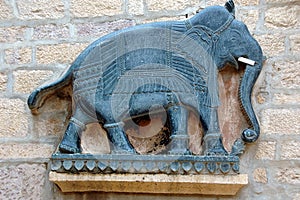 Stone carved elephant