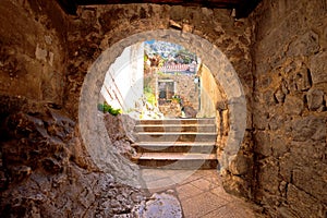 Stone carved street of Omis old town