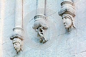 Stone carving in Church of the Intercession on the Nerl (1165)