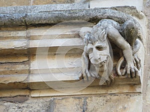 Stone Carving of a creepy Gargoyle