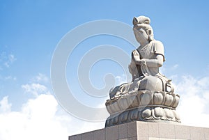 Stone carving of Guanyin,asia, design architecture