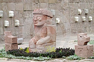 Stone carving sculptures from Tiwanaku
