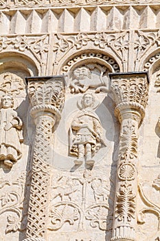 Stone carving on the walls of Saint Demetrius cathedral, Vladimir