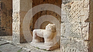 Stone carving in the Yucatan jungel