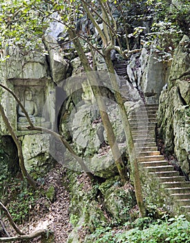 Stone carvings at Feilai Feng, Hangzhou