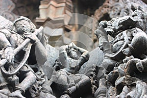 Stone carvings of hoyasala temples