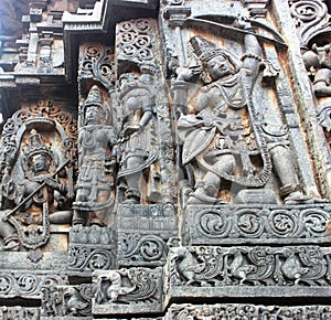 Stone carvings of hoyasala temples