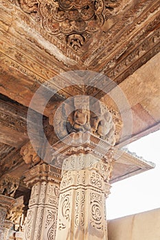 Stone Carvings inside Kandariya Temple - Khajuraho, Madhya Pradesh, India photo
