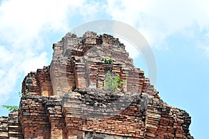 Stone castle in isan of thailand is the architecture culture old