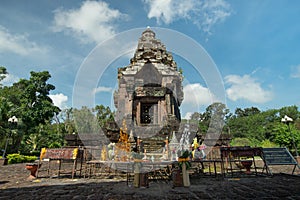 Stone castle Phra That Narai Cheng Weng and sky of biautiful, Sa