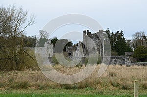 Stone Castle Ruins of Desmond Castle in Adare Ireland