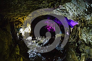 Stone cave inside underground