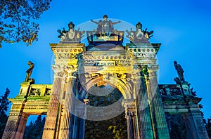 Stone cemetery portal with angels