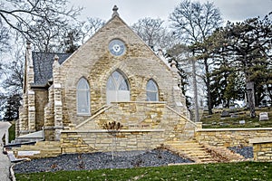 Stone Chapel - Oakhill Cemetery - Janesville, WI