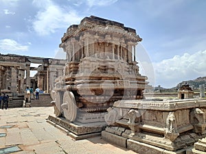 Stone chariot. The Great Humpi