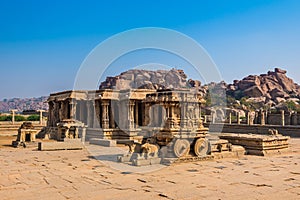 Stone chariot in Vittala temple