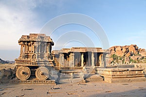 The stone chariot at Vitthala temple photo