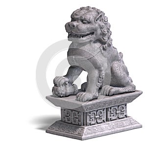 Stone chinese foo dog
