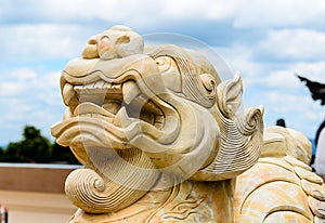 Stone Chinese Lion Statue