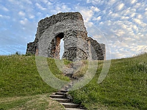 Stone Christchurch Castle and Norman House in Dorset, build in about 1300