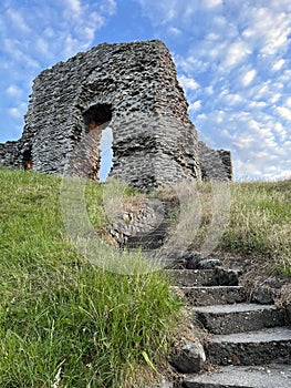 Stone Christchurch Castle and Norman House in Dorset, build in about 1300