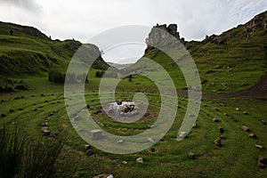 Stone circle for belief, fantasy, romantic, fairy in Skye,Scotland