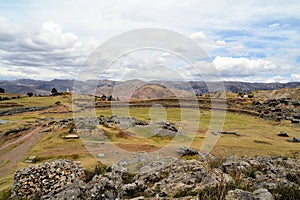 Stone circle in Inca fortress Saksaywaman, Cusco