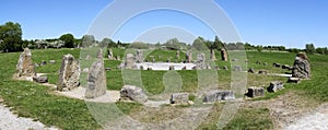 Stone circle panorama milton keynes england photo