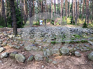 Stone circles in Wesiory Poland Kamienne Kregi Kashubian region