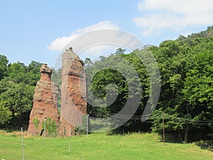 Stone cliff and rock in Belogradchik, Bulgaria