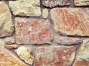 Stone closeup. Rusty details with brown colours