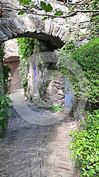 In the stone and cobblestone village of Naves photo