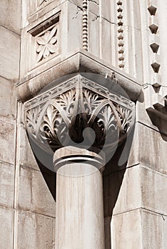 Stone column on the Sibenik cathedral photo