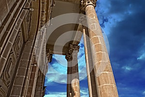 Stone Columns of a Church in Dingli, Malta