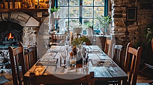 Stone CottageCore Dining Ambiance