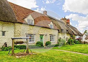 Stone cottages of Great Milton, Oxfordshire, England photo