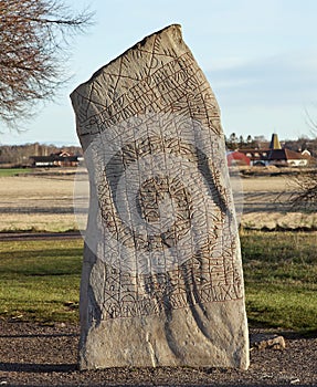 Stone covered in runes from the 9th century