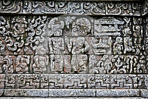 Stone craft in Candi Jago Temple near by Malang, east Java, In