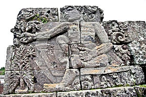 Stone craft in Candi Jago Temple near by Malang on Java