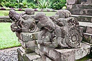 Stone craft in Candi Kidal Temple near by Malang, east Java