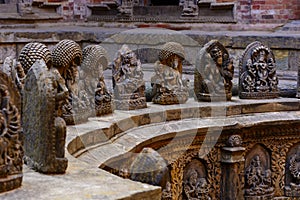 Stone crafted gods in Lalitpur Nepal photo