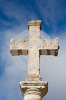 Stone cross in Carrion de los Condes photo