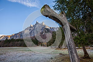 Stone cross and Mountain I