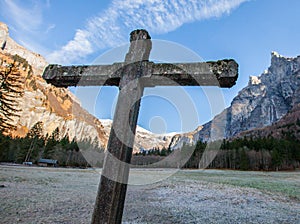 Stone cross and Mountain II