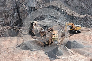 Stone crusher in surface mine