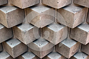 Stone cube blocks, perspective geometric background
