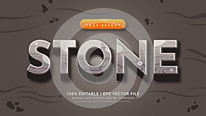 stone 3d editable text effect template